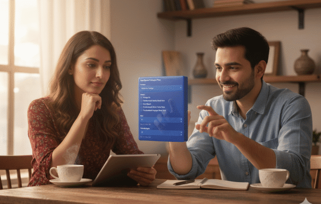 couple calculating their barat package cost live